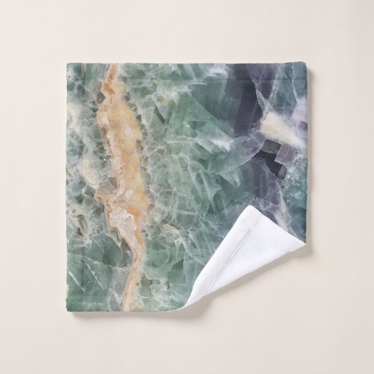 Crystal Fluorite Pattern Vivid Abstracte Gemstone Bad Handdoek (Wasdoekje)