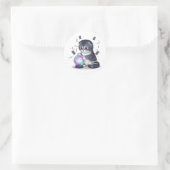 Crystal Fold - Schattigee Schotse Fold Cat Hallowe Ronde Sticker (Tas)