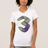 Crystal Font Number 3 Womens T-Shirt (Voorkant)