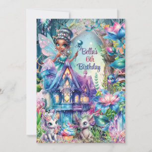 Crystal Forest Fairy Party Kaart