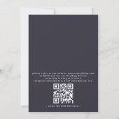 Crystal Forest Rustic Moon Night QR Code Huwelijk Kaart (Achterkant)