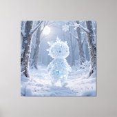 Crystal Frost Man Under the Winter Moon Canvas Afdruk (Voorkant)