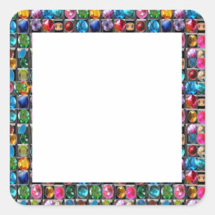 CRYSTAL GEM PAREL LIJST BLANKS : DIY 2014 VIERKANTE STICKER