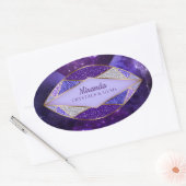 Crystal Gem Stone Star Galaxy Oval Sticker 2 (Envelop)
