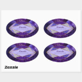 Crystal Gem Stone Star Galaxy Oval Sticker 2 (Vel)