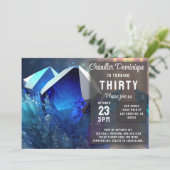 Crystal Gemstone September Virgo Sapphire Verjaard Kaart (Staand voorkant)