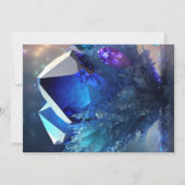 Crystal Gemstone September Virgo Sapphire Verjaard Kaart (Achterkant)