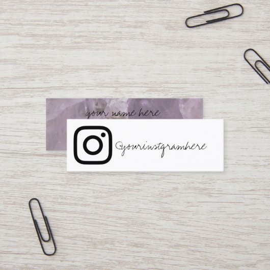 crystal geode social media modern visitekaartje (Voorkant / Achterkant in situ)