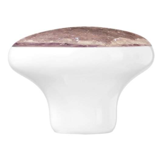 Crystal Geode Sphere Amethyst Healing Crystals Keramische Knop (Zijkant)