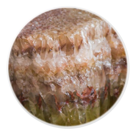 Crystal Geode Sphere Crystals Keramische Knop (Voorkant)