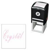 Crystal Girls Name Logo, Zelfinktende Stempel (In situ)