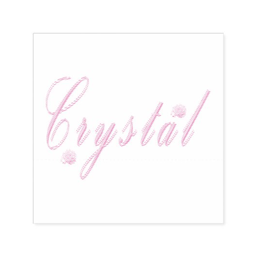 Crystal Girls Name Logo, Zelfinktende Stempel (Design)