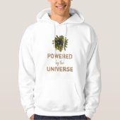 *~* Crystal Gold Yellow Sphere Mannen Wit Hoodie (Voorkant)