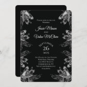 Crystal Gothic Wedding Invitation Witchcraft Kaart (Voorkant / Achterkant)