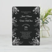 Crystal Gothic Wedding Invitation Witchcraft Kaart (Staand voorkant)
