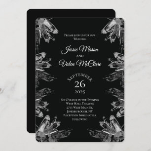 Crystal Gothic Wedding Invitation Witchcraft Kaart