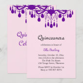 Crystal Grand Ballroom Verjaardagsuitnodiging paar Kaart (Voorkant / Achterkant)