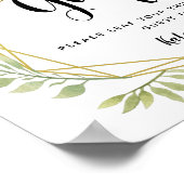 Crystal greenery bruiloft guestbook Tree SIGN Poster (Hoek)