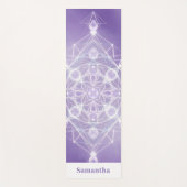 Crystal Grid Glow Spiritual Minimalist Yogamat (Voorkant)