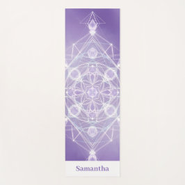Crystal Grid Glow Spiritual Minimalist Yogamat