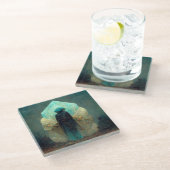 Crystal Guardian Alien Sci-Fi Fantasy Glazen Onderzetter (Schuin)