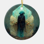 Crystal Guardian Alien Sci-Fi Fantasy Keramisch Ornament (Voorkant)