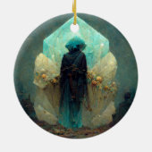 Crystal Guardian Alien Sci-Fi Fantasy Keramisch Ornament (Achterkant)