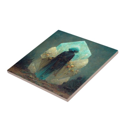 Crystal Guardian Alien Sci-Fi Fantasy Tegeltje (Zijkant)