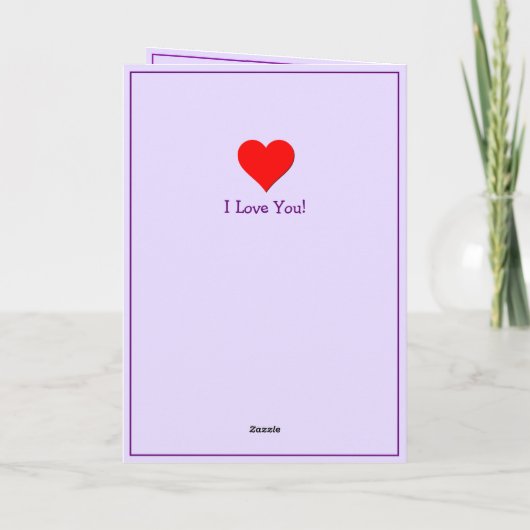 Crystal hart Valentijn met liefde gedicht Kaart (Achterkant)