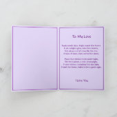 Crystal hart Valentijn met liefde gedicht Kaart (Binnen)