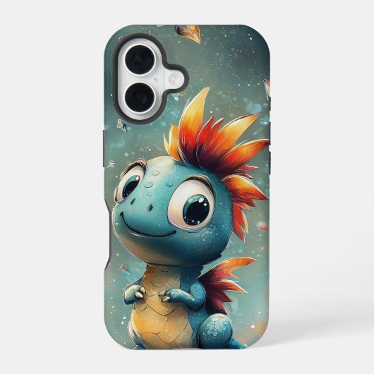 Crystal Hatchling Enchanted Baby Dragon Phone Case iPhone 16 Hoesje (Achterkant)