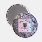 Crystal Hayvan Magnet met Charoite Afbeelding (Voorkant / Achterkant)