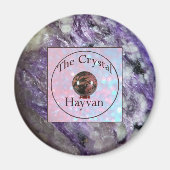 Crystal Hayvan Magnet met Charoite Afbeelding (Voorkant)
