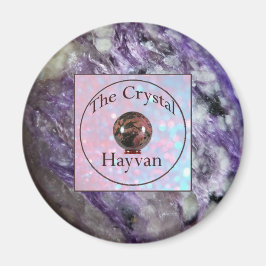 Crystal Hayvan Magnet met Charoite Afbeelding