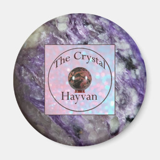 Crystal Hayvan Magnet met Charoite Afbeelding