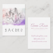 *~* Crystal Healing Arts Sacred Waterverf Visitekaartje (Voorkant / Achterkant)