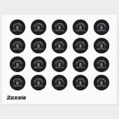 Crystal Healing Feel The Power Of Crystals Healer Ronde Sticker (Vel)