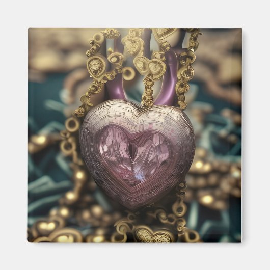 Crystal Heart Amulet Magneet (Voorkant)