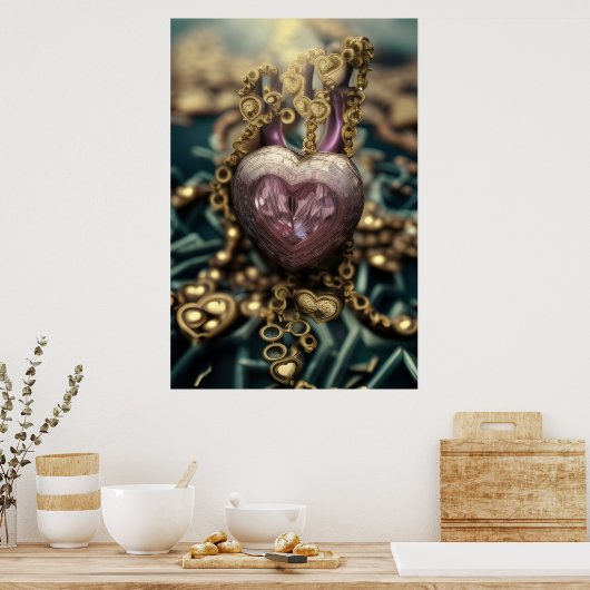 Crystal Heart Amulet Poster (Keuken)