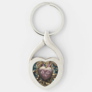 Crystal Heart Amulet Sleutelhanger