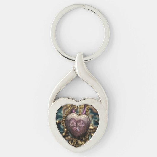 Crystal Heart Amulet Sleutelhanger (Voorkant)