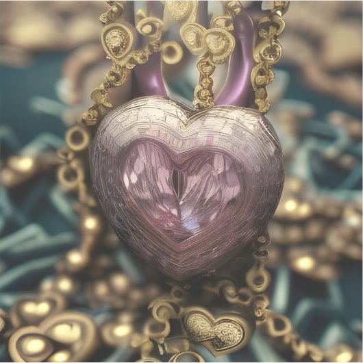 Crystal Heart Amulet Sticker (Voorkant)