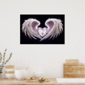 *~*~ Crystal Heart Angel Wings AP78 Opal Poster (Keuken)