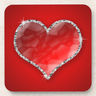 Crystal Heart Bier Onderzetter