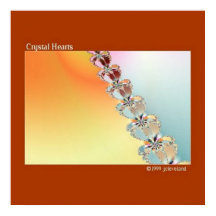 Crystal Heart Fractal Art Wall Poster