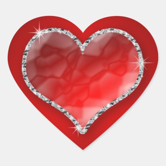 Crystal Heart Hart Sticker (Voorkant)
