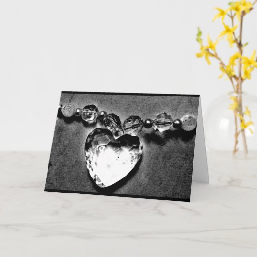 Crystal Heart Kaart (Gele Bloem)