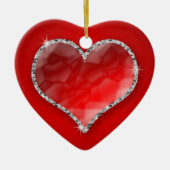 Crystal Heart Keramisch Ornament (Voorkant)