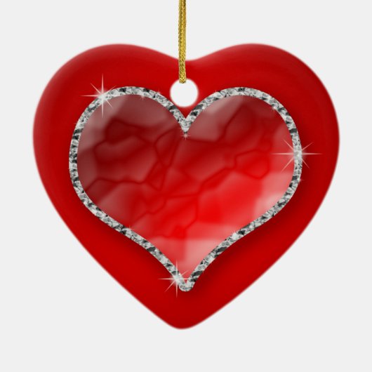 Crystal Heart Keramisch Ornament (Achterkant)