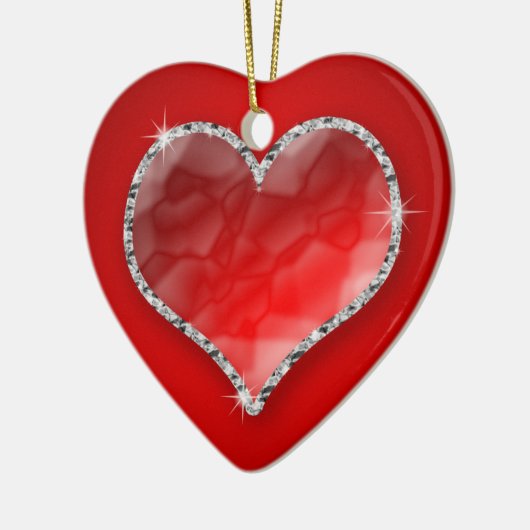 Crystal Heart Keramisch Ornament (Links)